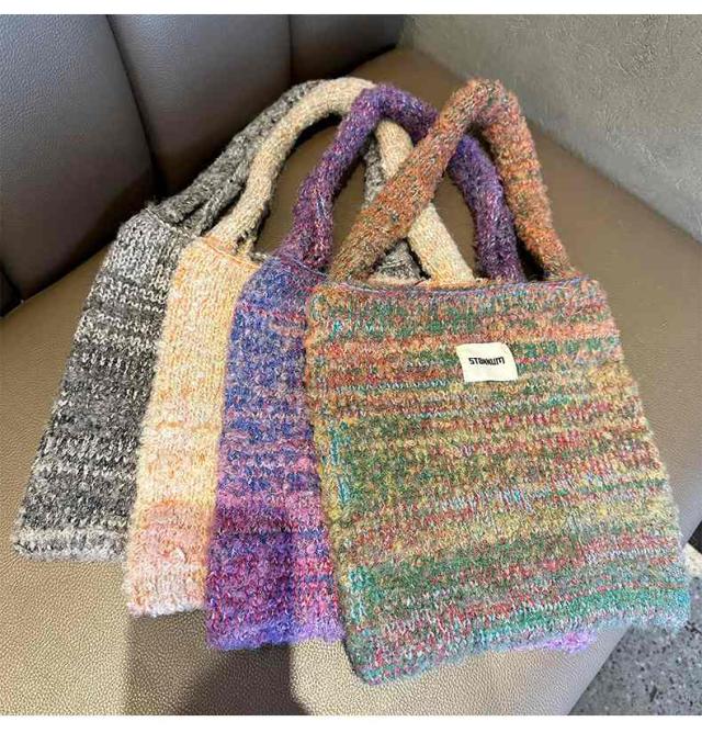 編みトートバッグ バケットタイプ PU お洒落 カラフル 韓国n1272 288bfece3e5c15e91dd4b83e9cf710